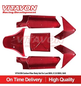VITAVON VTNDBXL167 CARBON FIBER BODY SET FOR DBXL-E 2.0: RED