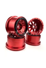 VITAVON VTNK8S0090 ALUMINUM WHEELS 24MM HEX RED SET OF 4
