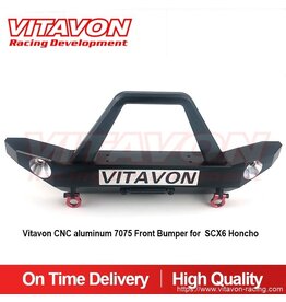 VITAVON VTNSCX6095 FRONT BUMPER FOR SCX6 TRAIL HONCHO BLACK