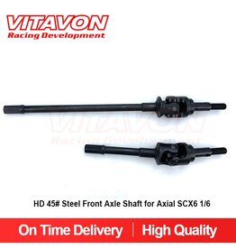 VITAVON VTNSCX6089 STEEL FRONT AXLE SHAFTS FOR SCX6