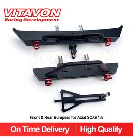 VITAVON VTNSCX6020 FRONT AND REAR BUMPERS FOR SCX6 BLACK : WRANGLER