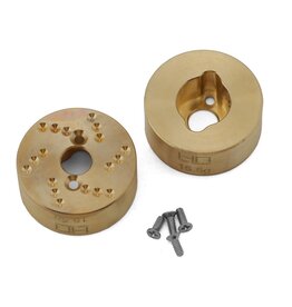 HOT RACING HRASXTF22H 31G BRASS REAR HUBS FOR AXIAL SCX24