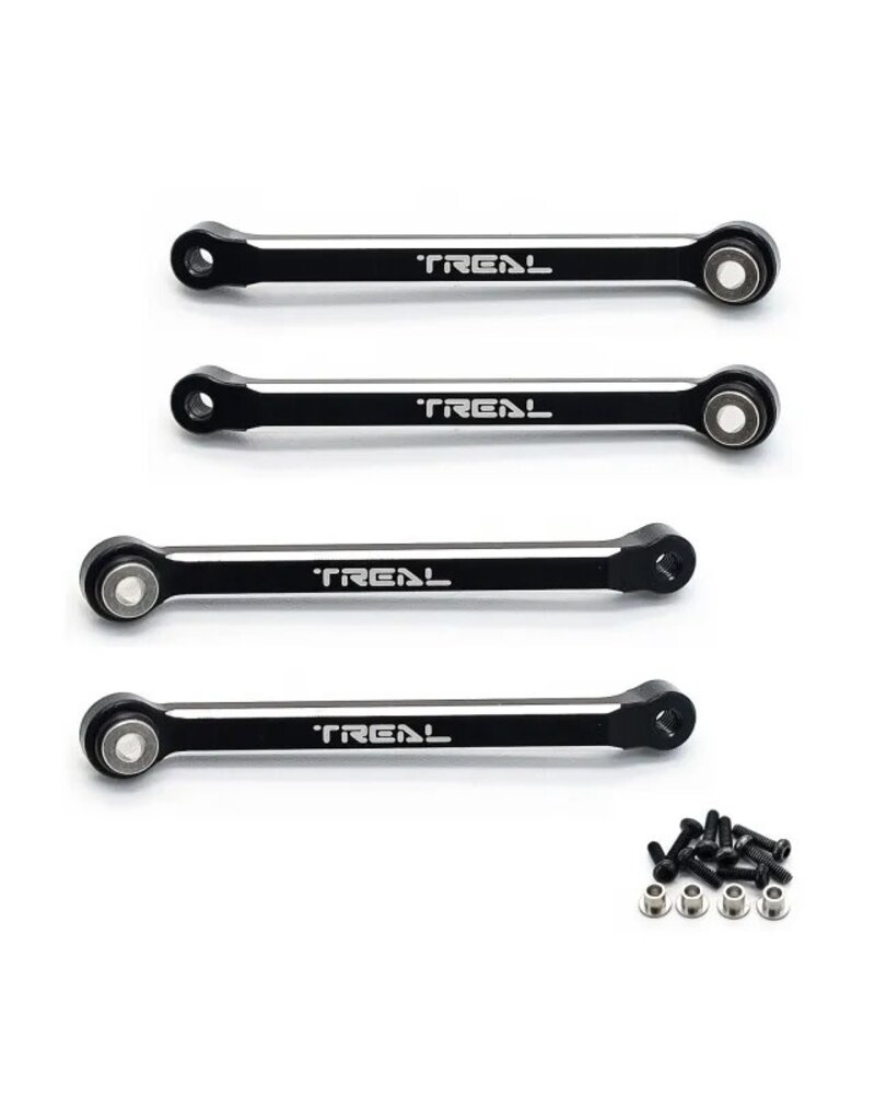 TREAL TRLX003CL9T89 UPPER LINK SET FOR FMS FCX24 BLACK