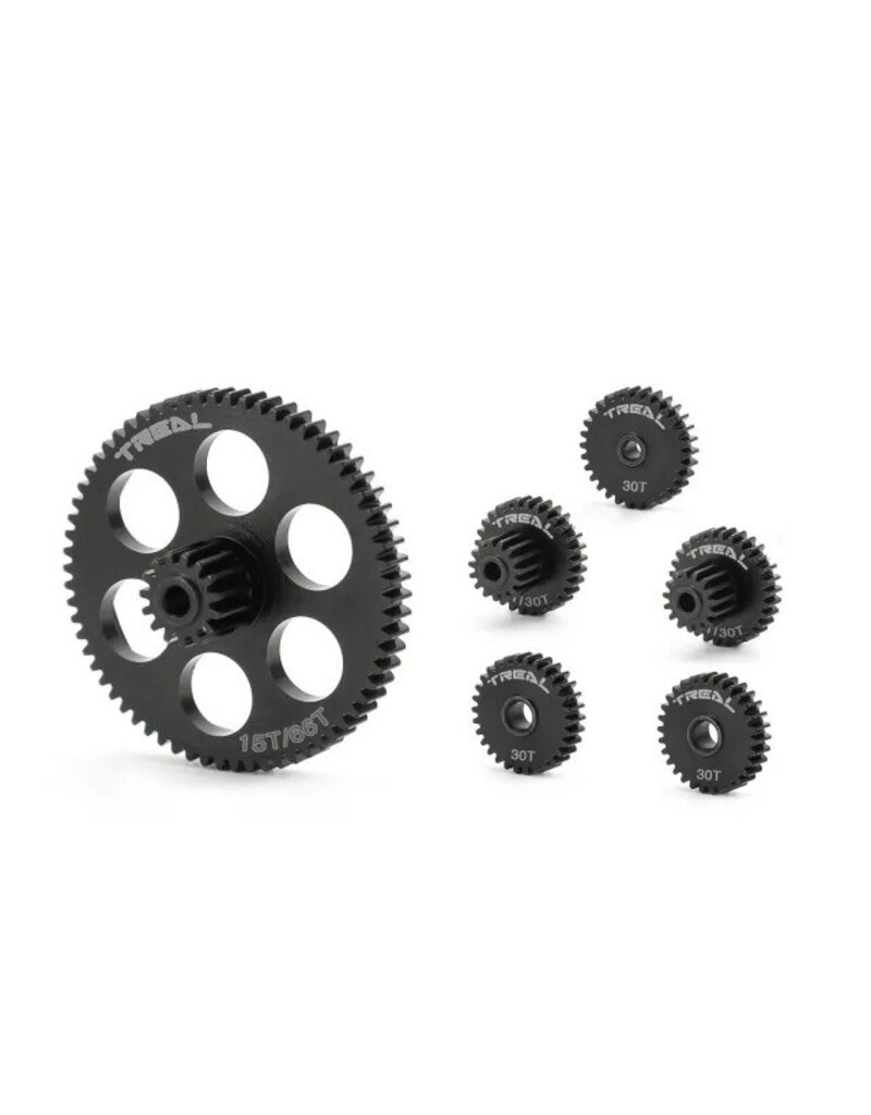 TREAL TRLX003E48M9B FCX24 TRANSMISSION GEAR SET FOR FMS FCX24