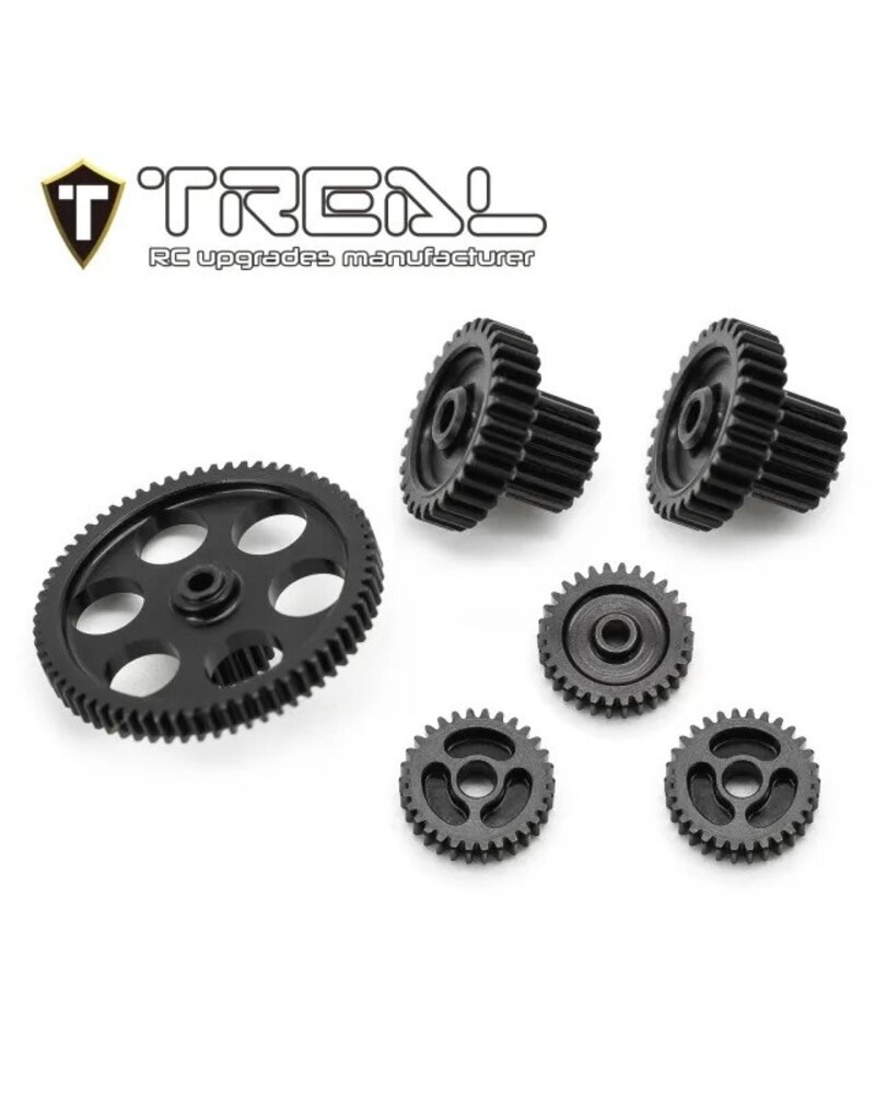 TREAL TRLX003E48M9B FCX24 TRANSMISSION GEAR SET FOR FMS FCX24