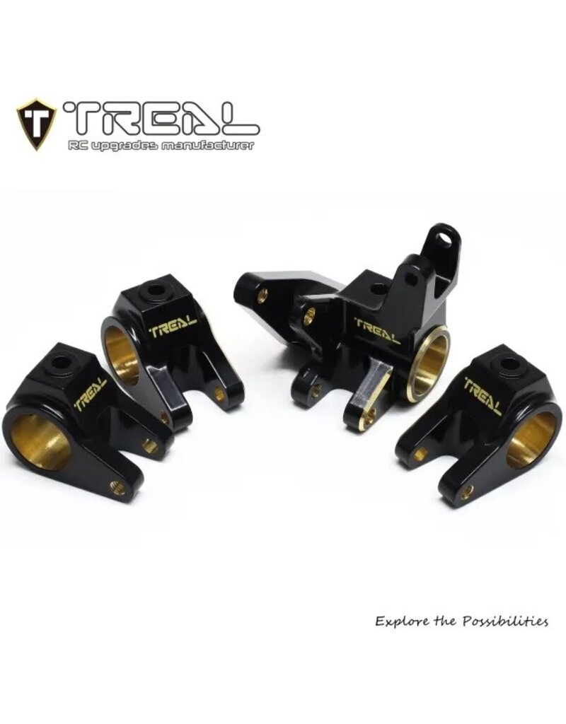 TREAL TRLX003WOOALH BRASS AXLE TUBE LINK MOUNT SET SHOCK MOUNTS HEAVY WEIGHT FOR SCX10 PRO
