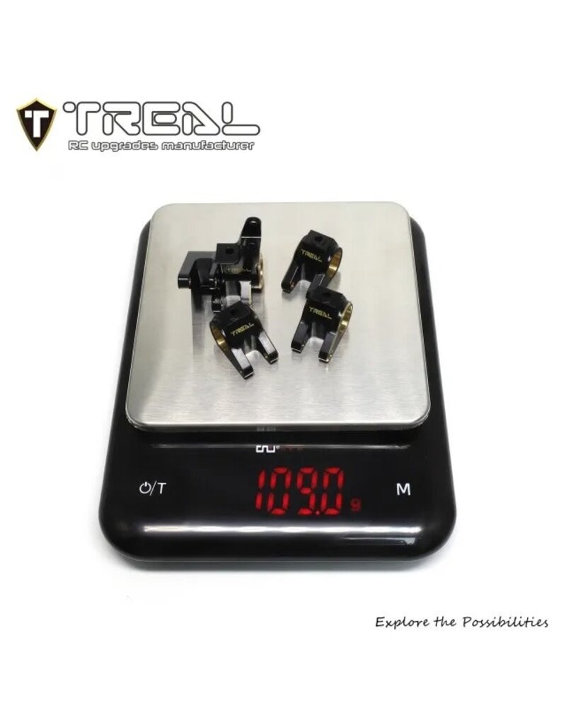 TREAL TRLX003WOOALH BRASS AXLE TUBE LINK MOUNT SET SHOCK MOUNTS HEAVY WEIGHT FOR SCX10 PRO