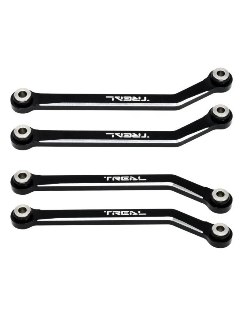 TREAL TRLX003E9LZKT HIGH CLEARENCE LINK SET LOWER LINKAGES FOR FMS FCX24 BLACK