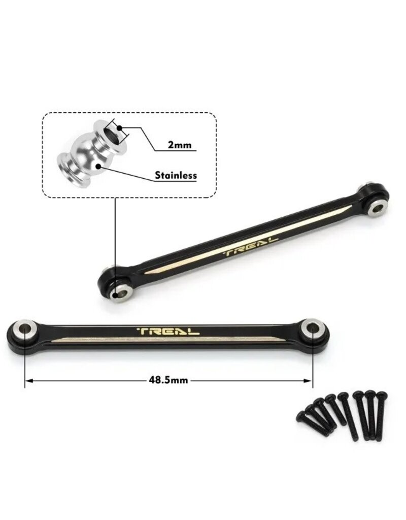 TREAL TRLX003FCRBSZ BRASS LOWER LINK SET FOR FMS FCX24