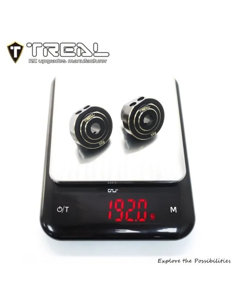 TREAL TRLX003TQ6F7F BRASS REAR AXLE COUNTER WEIGHT FOR SCX10 PRO