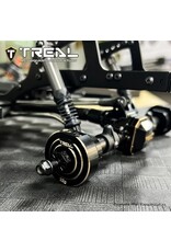 TREAL TRLX003TQ6F7F BRASS REAR AXLE COUNTER WEIGHT FOR SCX10 PRO