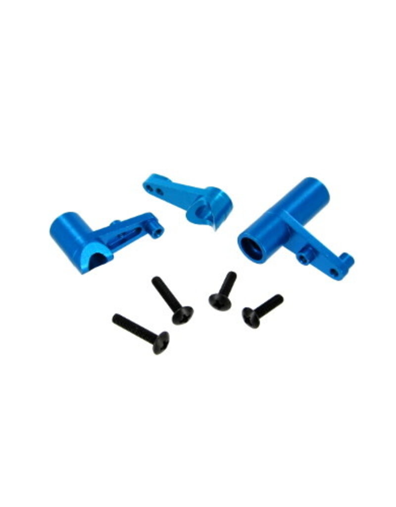 REDCAT RACING 122057 BLUE ALUMINUM SERVO SAVER AND BEL CRANK SET