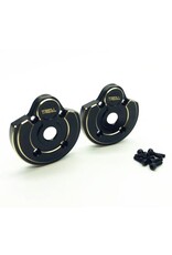 TREAL TRLX002LMAN1R CAPRA/ SCX10III BRASS OUTER PORTAL COVER 52G BLACK (2)