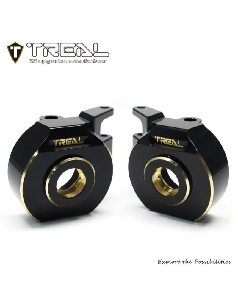 TREAL TRLX003TMTHCT SCX10 PRO BRASS STEERING KNUCKLE HEAVY WEIGHT 96.8G/PC