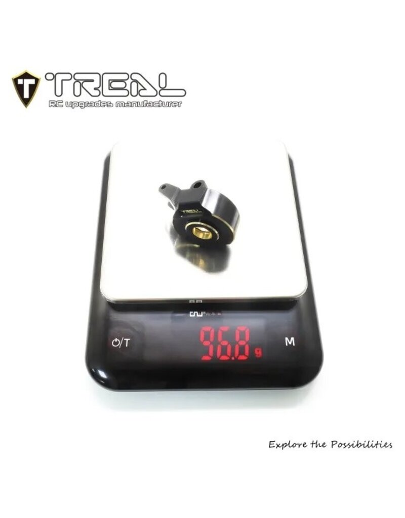 TREAL TRLX003TMTHCT SCX10 PRO BRASS STEERING KNUCKLE HEAVY WEIGHT 96.8G/PC