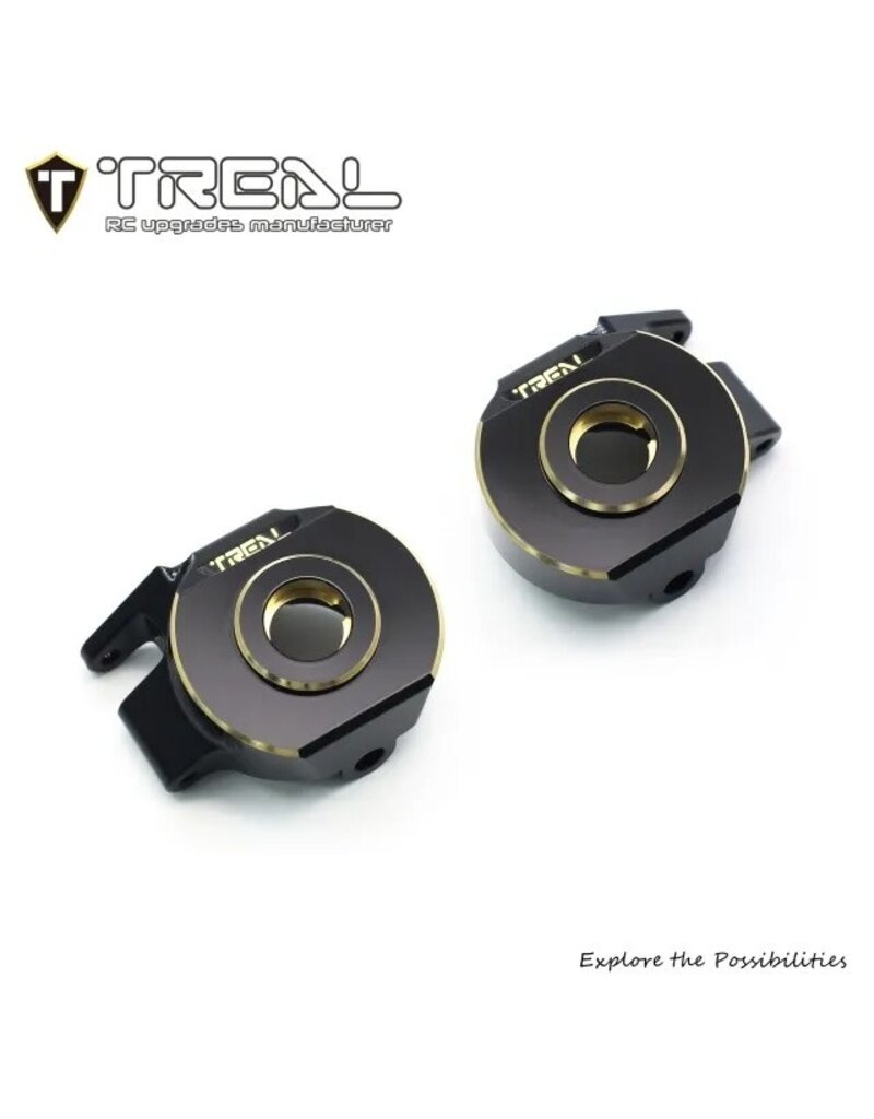 TREAL TRLX003TMTHCT SCX10 PRO BRASS STEERING KNUCKLE HEAVY WEIGHT 96.8G/PC