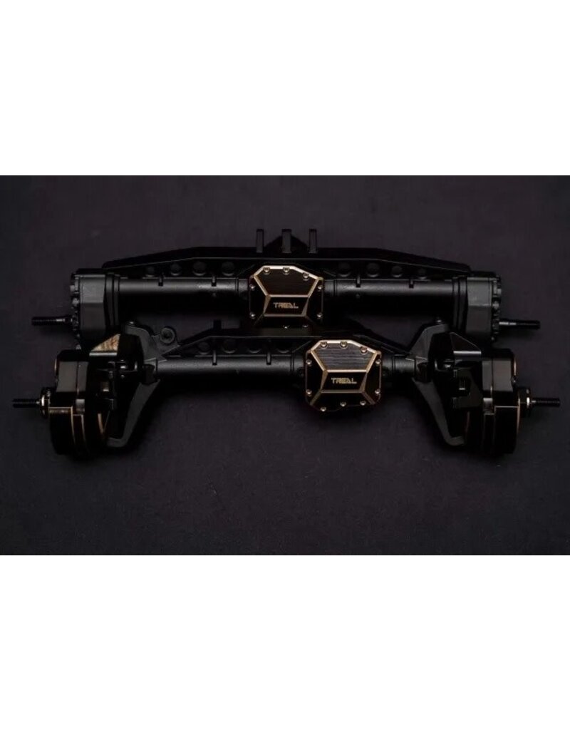 TREAL TRLX002IAZ3FD SCX10III BRASS AXLE DIFF COVER 51G: BLACK