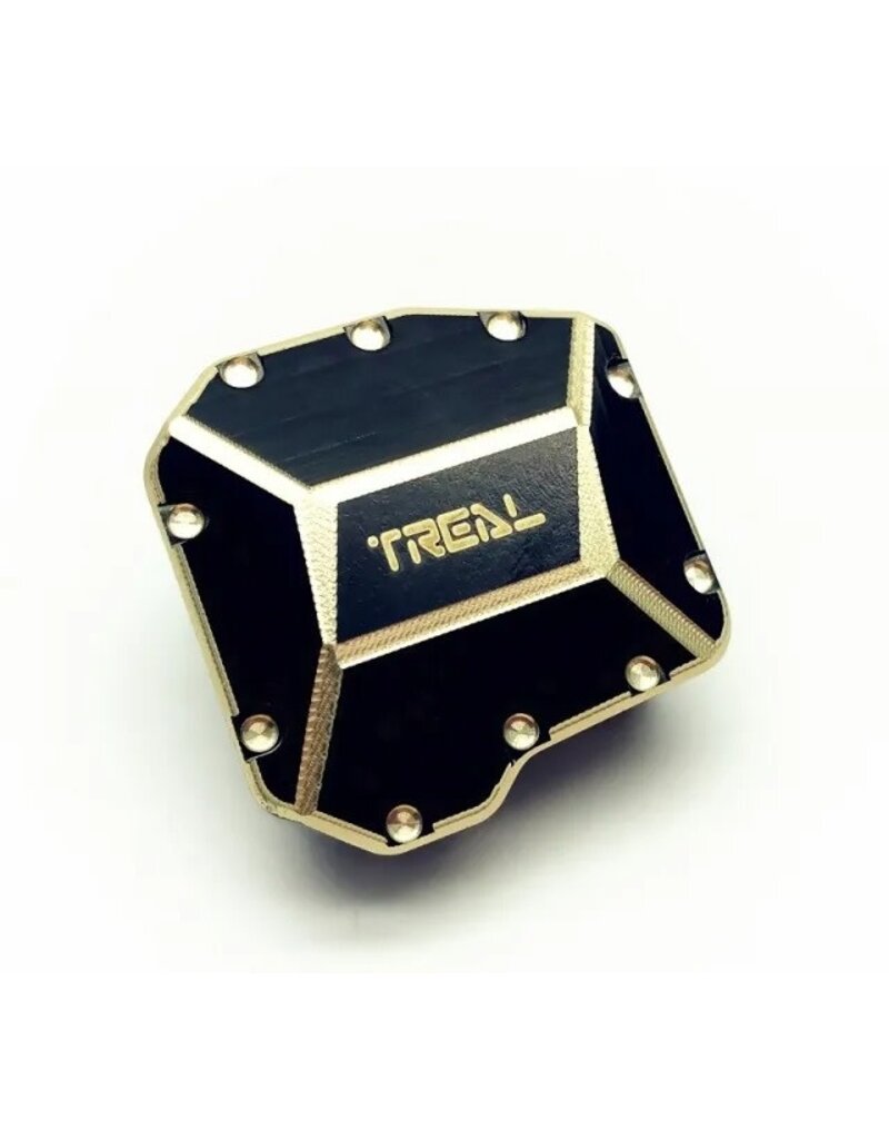 TREAL TRLX002IAZ3FD SCX10III BRASS AXLE DIFF COVER 51G: BLACK