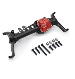 TREAL TRLX002IT6RT5 SCX10III ALUMINUM FRONT PORTAL AXLE: BLACK