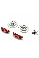 TREAL TRLX002X9UYZN ALUMINUM BRAKE DISC HUB SILVER WITH CALIPER FOR RBX10 RYFT