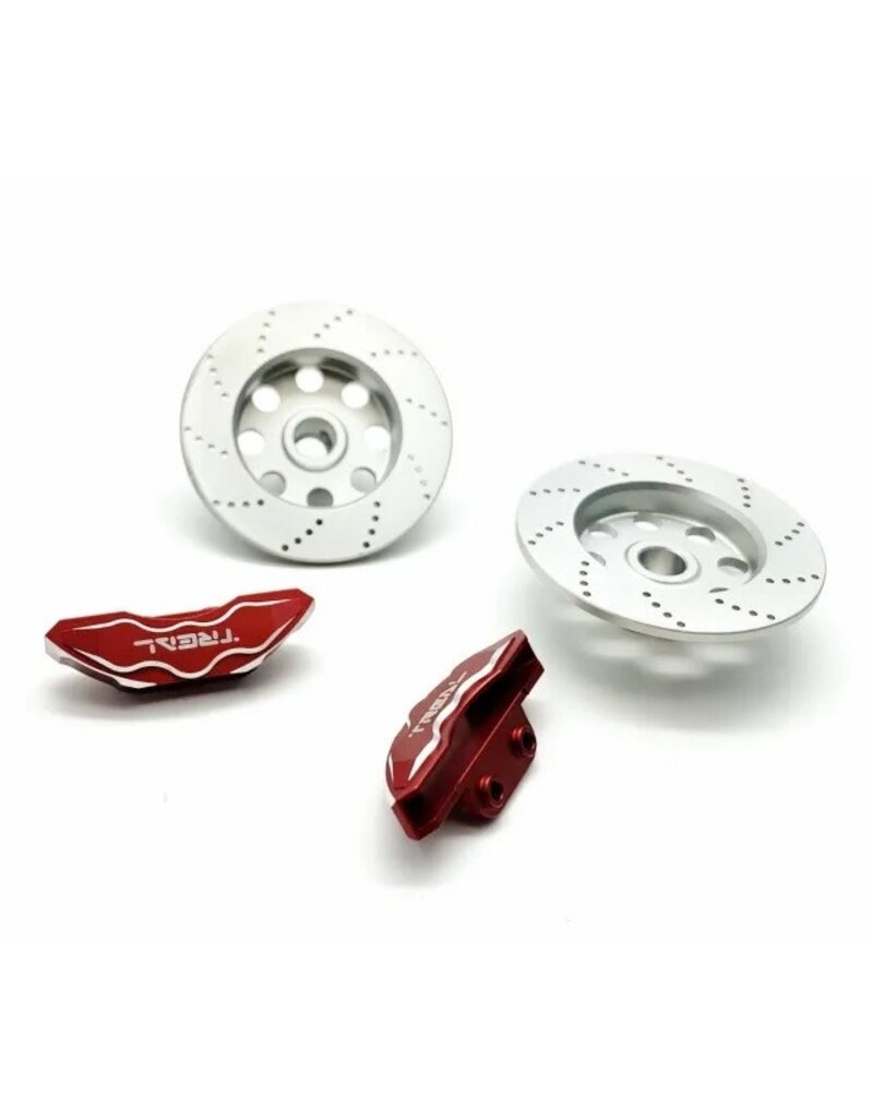 TREAL TRLX002X9UYZN ALUMINUM BRAKE DISC HUB SILVER WITH CALIPER FOR RBX10 RYFT