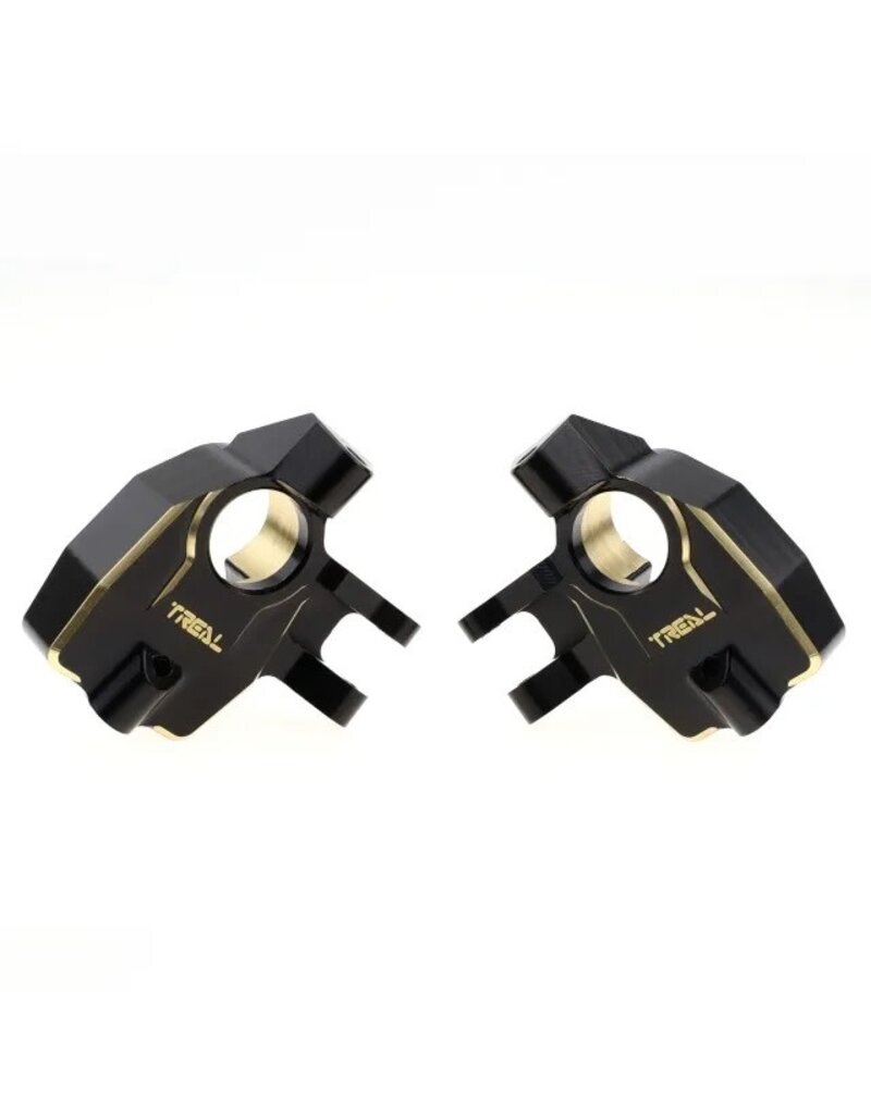 TREAL TRLX00324O1Y3 BRASS INNER PORTAL COVERS STEERING KNUCKLES 60G FOR CAPRA / SCX10III TYPE B