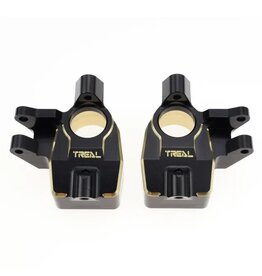 TREAL TRLX00324O1Y3 BRASS INNER PORTAL COVERS STEERING KNUCKLES 60G FOR CAPRA / SCX10III TYPE B