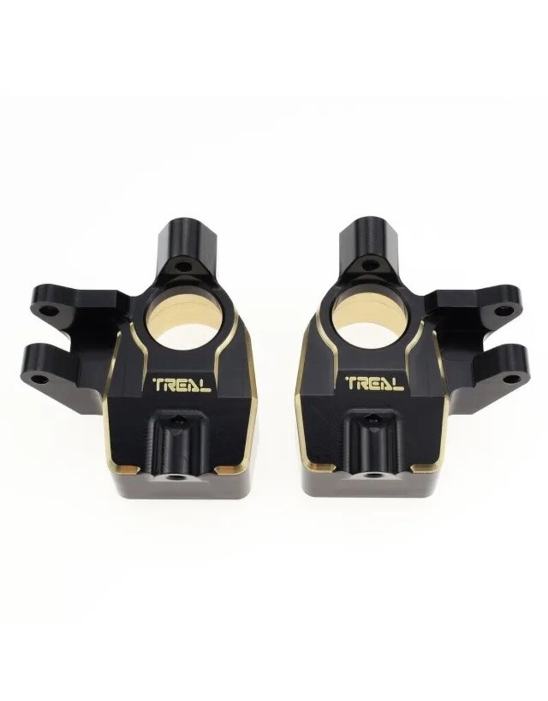 TREAL TRLX00324O1Y3 BRASS INNER PORTAL COVERS STEERING KNUCKLES 60G FOR CAPRA / SCX10III TYPE B
