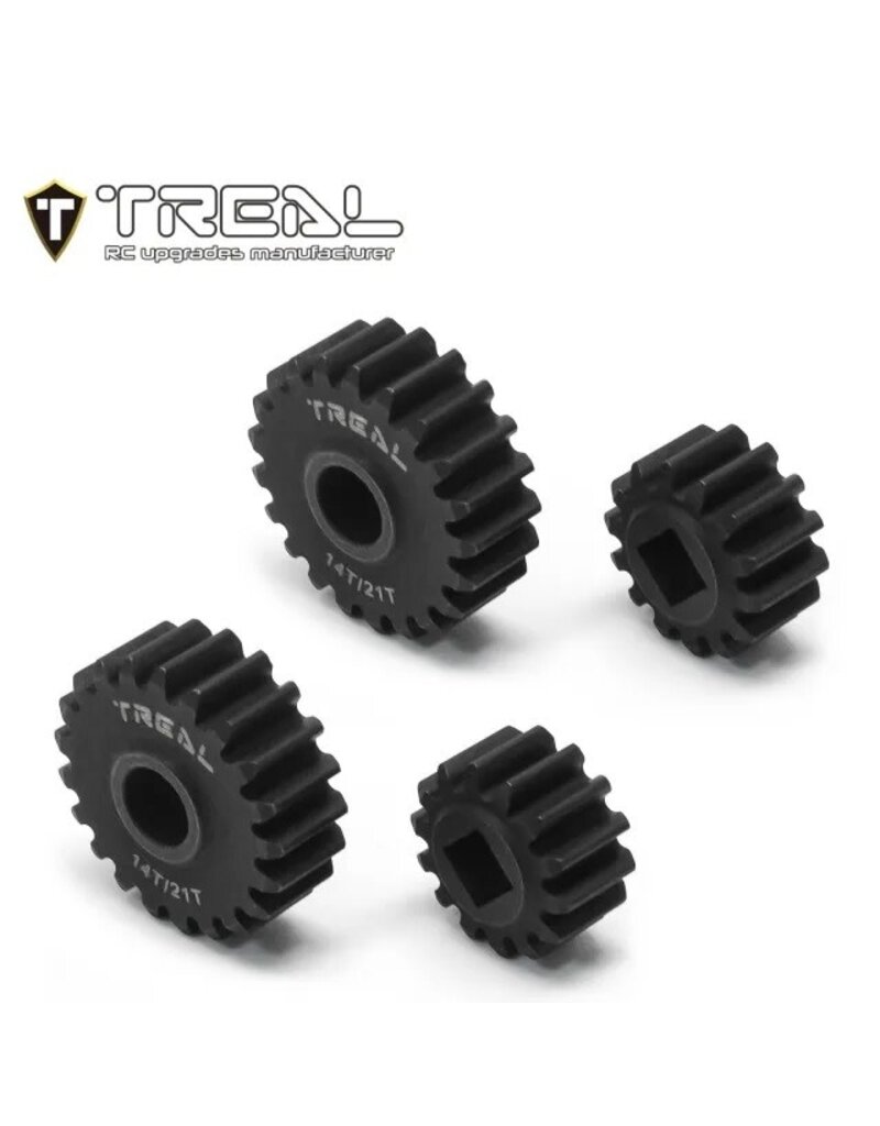 TREAL TRLX0034LQVYH SCX10III CAPRA OVERDRIVE PORTAL GEAR SET 14/21T