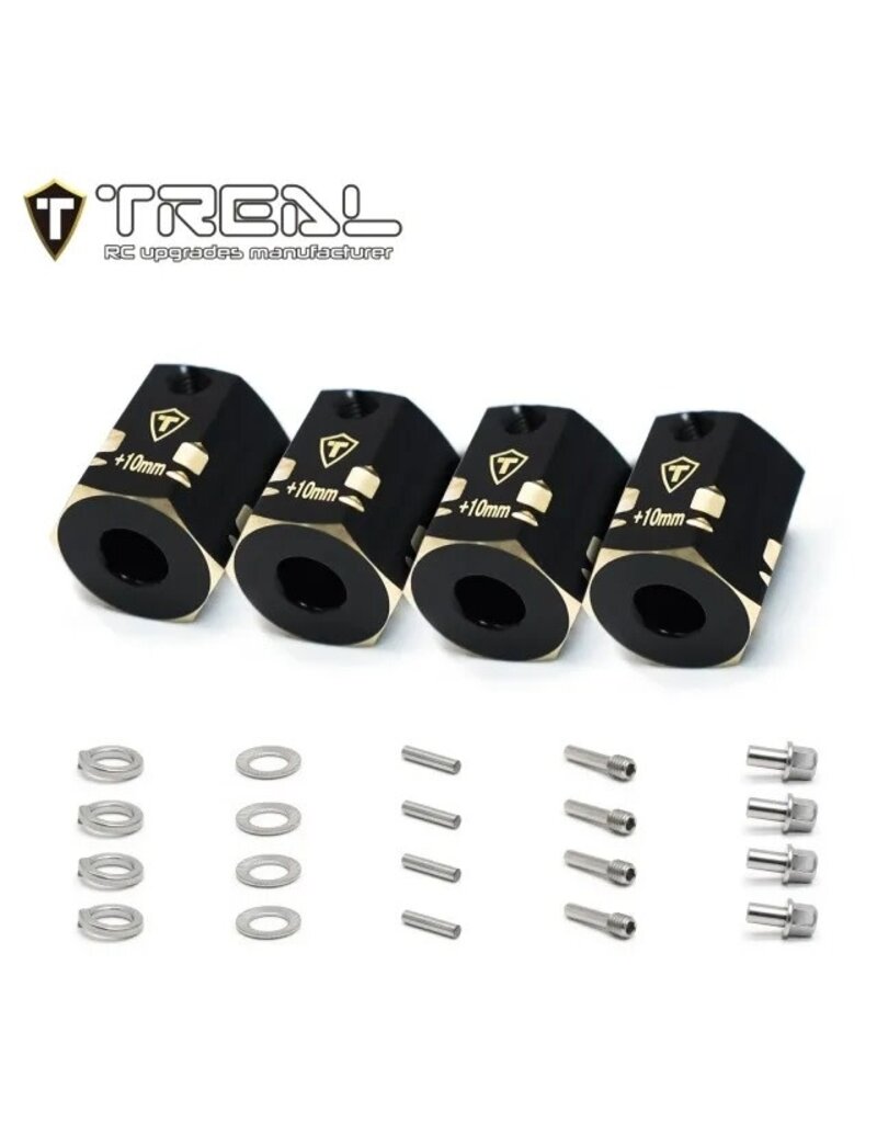 TREAL TRLX003Q8UAUT BRASS 12MM WHEEL HEX ADAPTERS EXTENDED 15MM