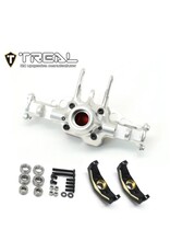 TREAL TRLX003QX7DWH FRONT AXLE HOUSING WITH BRASS C-HUBS FOR TRX4-M SILVER