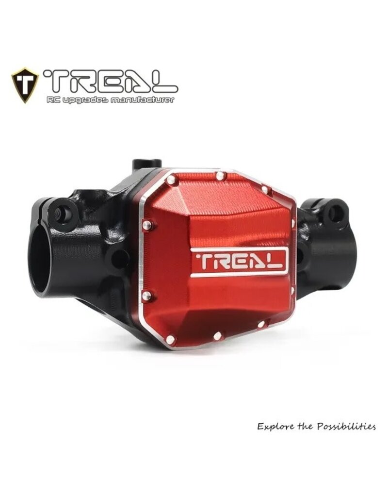 TREAL TRLX003TMPZLV SCX10 PRO FRONT AXLE THIRD MEMBER BLACK