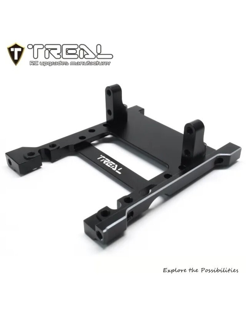 TREAL TRLX003TMX42X SCX10 PRO FRONT CHASSIS BRACE SERVO AND WINCH MOUNT BLACK