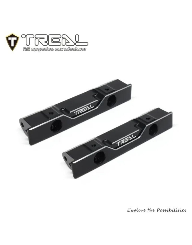 TREAL TRLX003TMXGRL SCX10 PRO FRONT & REAR BUMPER MOUNT BLACK