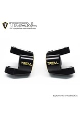 TREAL TRLX003TN6XDJ SCX10 PRO BRASS C-HUB CARRIERS L/R HEAVY WEIGHT UPGRADES BLACK