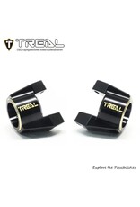 TREAL TRLX003TN6XDJ SCX10 PRO BRASS C-HUB CARRIERS L/R HEAVY WEIGHT UPGRADES BLACK