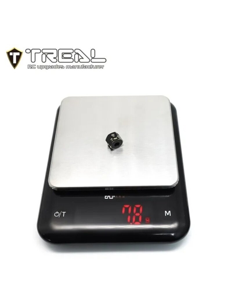 TREAL TRLX003R0X59J BRASS 12MM WHEEL HEX EXTENSION 10MM SCX10 III, CAPRA UTB