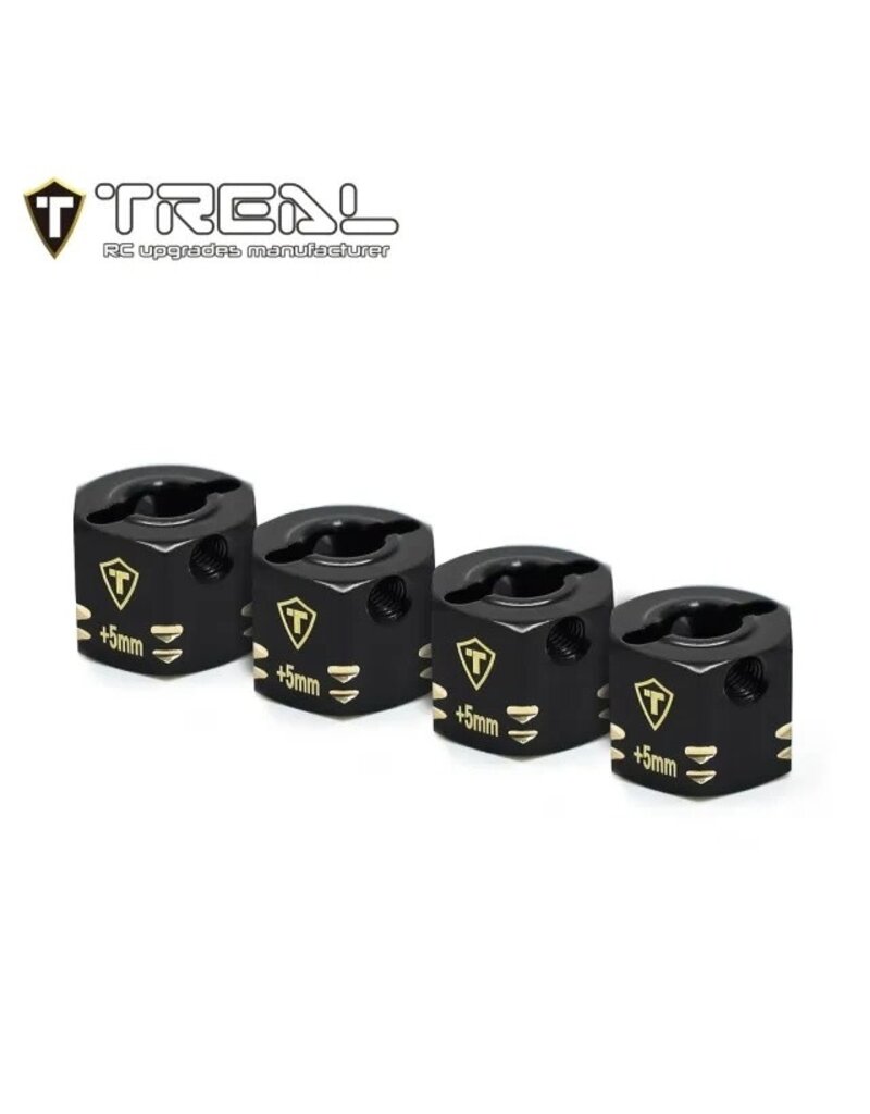 TREAL TRLX003R0X59J BRASS 12MM WHEEL HEX EXTENSION 10MM SCX10 III, CAPRA UTB