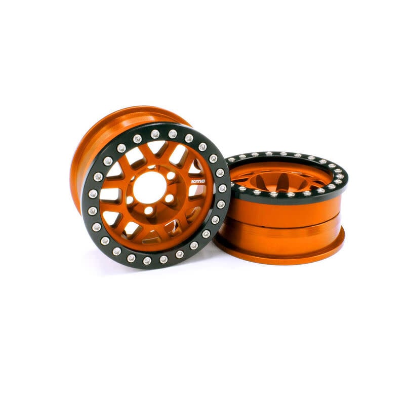 VPS07745 KMC 1.9 XD229 MACHETE V2 ALUMINUM BEADLOCK WHEELS: ORANGE ANODIZED (2)