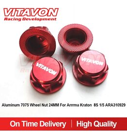 VITAVON VTNK8S0051 WHEEL NUT 24MM FOR KRATON 8S RED