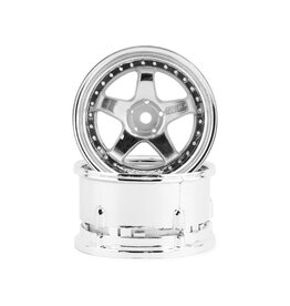 DS RACING DSC-DE-008 ELEMENT 5 SPOKE DRIFT WHEELS TRIPLE CHROME (2)