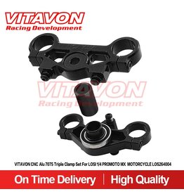 VITAVON VTNPROM032 TRIPLE CLAMP SET FOR PROMOTO BLACK