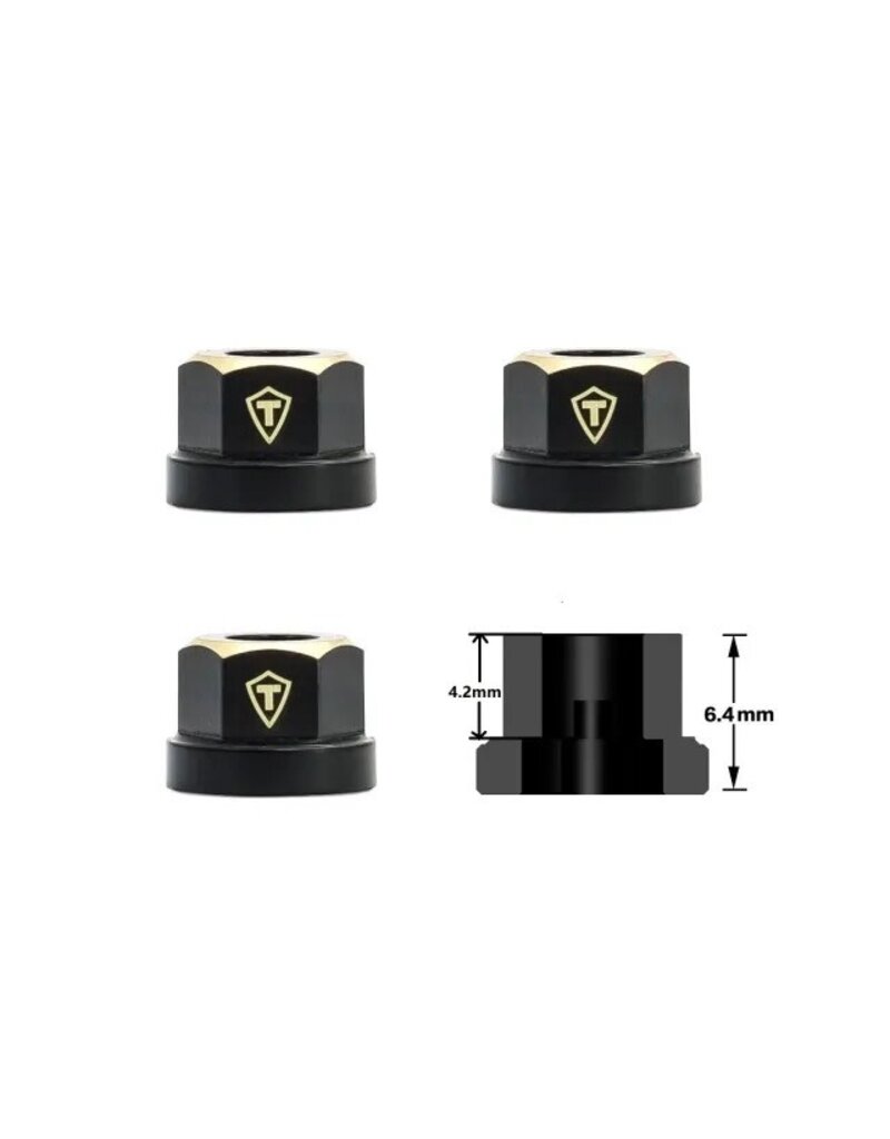 TREAL TRLX003CMWLMT BRASS WHEEL HUB WHEEL SPACERS: FCX24 (4)