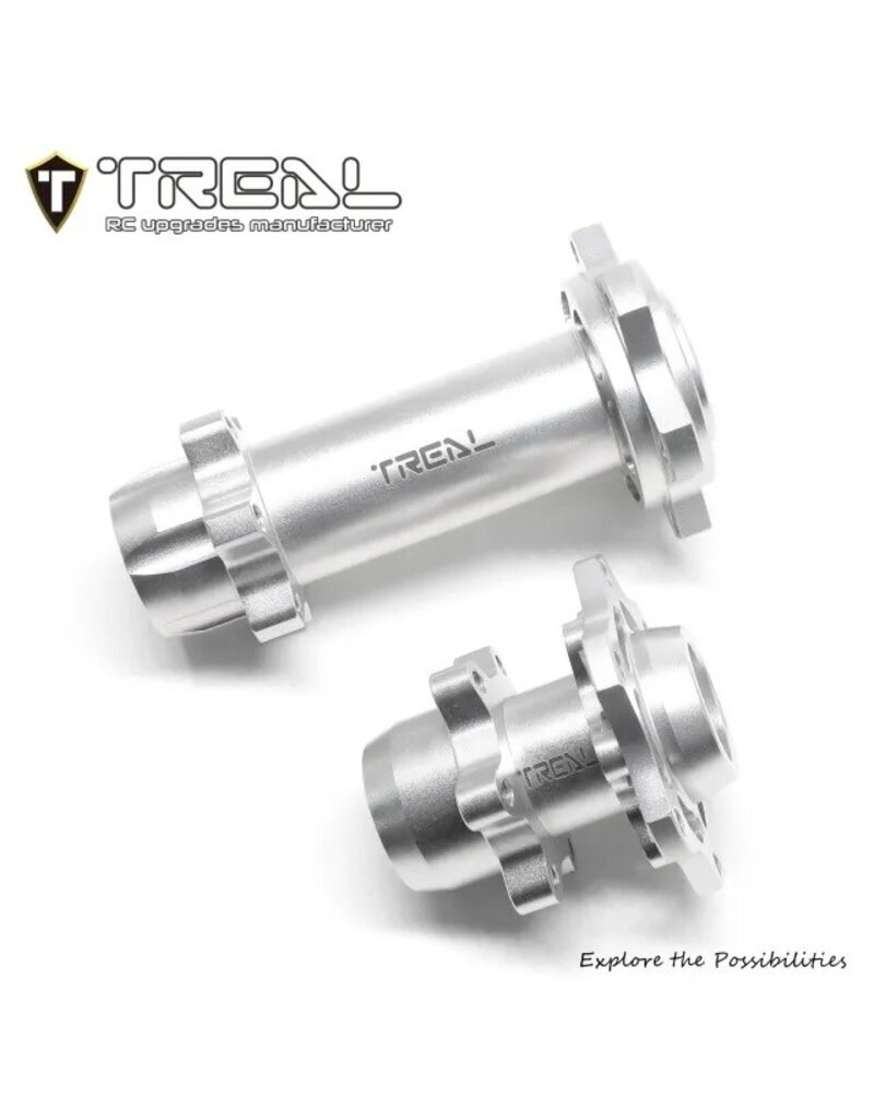 TREAL TRLX003XB1EP9 ALUMINUM FRONT & REAR HUBS FOR PROMOTO MX: SILVER