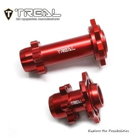 TREAL TRLX003XB787R ALUMINUM FRONT & REAR HUBS FOR PROMOTO MX: RED