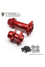 TREAL TRLX003XB787R ALUMINUM FRONT & REAR HUBS FOR PROMOTO MX: RED