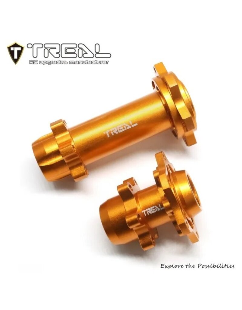 TREAL TRLX003XB1GMP ALUMINUM FRONT & REAR HUBS FOR PROMOTO MX: ORANGE