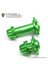 TREAL TRLX003XB1EPJ ALUMINUM FRONT & REAR HUBS FOR PROMOTO MX: GREEN