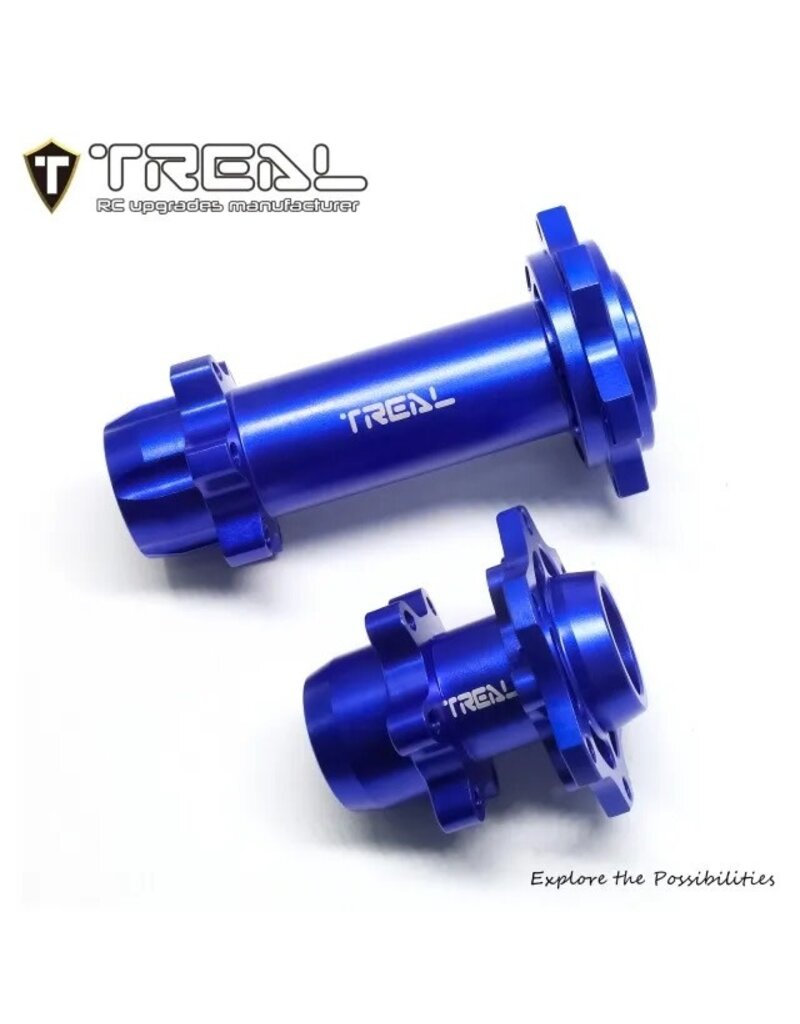 TREAL TRLX003XAZJCT ALUMINUM FRONT & REAR HUBS FOR PROMOTO MX: BLUE