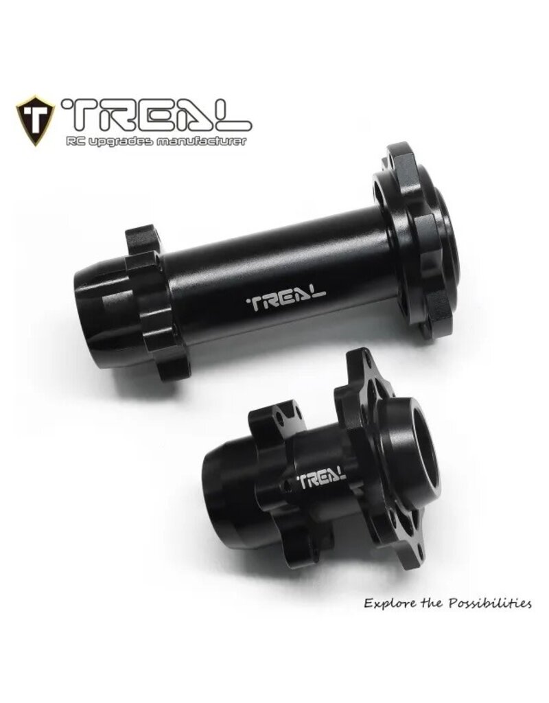 TREAL TRLX003XB1GMF ALUMINUM FRONT & REAR HUBS FOR PROMOTO MX: BLACK